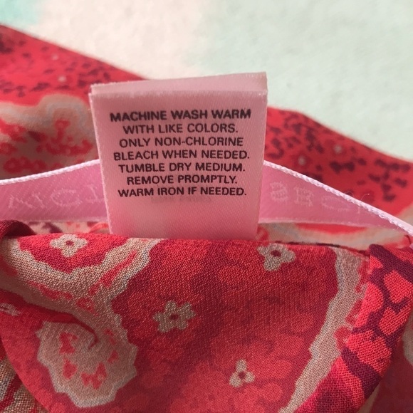 Victoria’s Secret Floral Paisley Print Long Sleeve Semi Sheer Belted‎ Rope - Picture 10 of 12